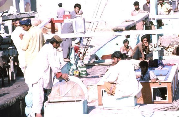 Waiting at Customs, Dubai Creek